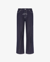 Raw Denim Wide Trousers - Men