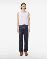 Raw Denim Wide Trousers - Men