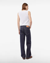 Raw Denim Wide Trousers - Men