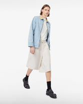 Linen Blend Pleated Oversized Bermuda - Archive | GCDS