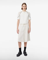 Linen Blend Pleated Oversized Bermuda - Archive | GCDS