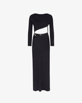 Asymmetrical Knit Long Dress - Archive | GCDS