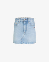 Denim Choker Mini Skirt - Archive | GCDS