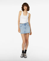 Denim Choker Mini Skirt - Archive | GCDS