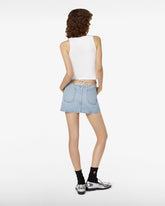 Choker Denim Skirt - Women