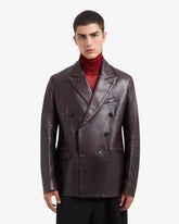 Leather Double Breasted Blazer - Men’s Jackets, Coats and Blazers  | GCDS