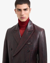 Leather Double Breasted Blazer - Men’s Jackets, Coats and Blazers  | GCDS