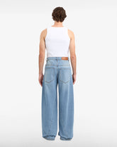 Stone Washed Denim Trousers - Women