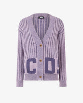 Cardigan con bottoni a coste con logo - Abbigliamento Donna | GCDS