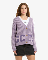 Cardigan con bottoni a coste con logo - Abbigliamento Donna | GCDS