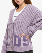 Cardigan con bottoni a coste con logo - Abbigliamento Donna | GCDS