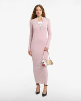 Ribbed Half Zip Long Dress - Women