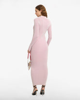 Ribbed Half Zip Long Dress - Women