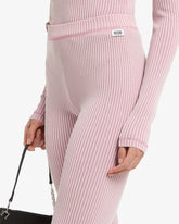 Ribbed Knit Trousers - Women