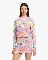 Maglione cropped con stampa Hello Kitty Kawaii - Abbigliamento Donna | GCDS