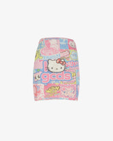 Minigonna in maglia con stampa Hello Kitty Kawaii - Abbigliamento Donna | GCDS