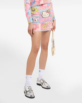 Minigonna in maglia con stampa Hello Kitty Kawaii - Abbigliamento Donna | GCDS