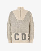 Ribbed Low Logo Zip Sweater - ALL PRODUCT DISCOUNT | GCDS