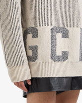 Maglione a coste con logo e zip - Abbigliamento Donna | GCDS