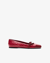 Patent Monogram Ballerina - Bordeaux | GCDS