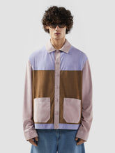 Color Block Suede Shirt Jacket - ALL FULL PRICE | GCDS