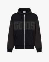 Band Logo Nylon Mix Full Zip Hoodie - ALL FULL PRICE | GCDS