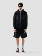 Band Logo Nylon Mix Full Zip Hoodie - ALL FULL PRICE | GCDS