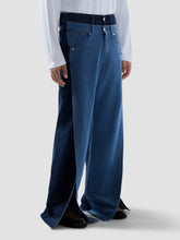 Pantaloni in denim a strati loose fit - Abbigliamento Donna | GCDS