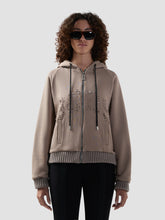 Felpa con cappuccio e full zip con maniche raglan e logo GCDS - Abbigliamento Donna | GCDS