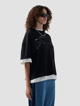 T-shirt regular con logo solarizzato - Abbigliamento Donna | GCDS