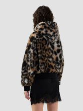 Felpa con cappuccio e full zip animalier - Abbigliamento Donna | GCDS