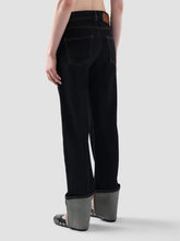 Pantaloni regular in denim con risvolto - Abbigliamento Donna | GCDS