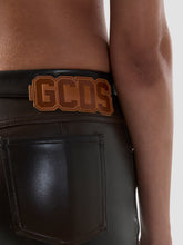 Pantaloni skinny in eco-pelle sbiadita con zip - Abbigliamento Donna | GCDS