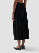 Gonna lunga plissettata in denim - Abbigliamento Donna | GCDS