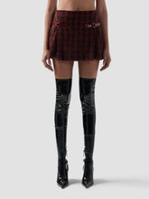 Minigonna plissettata in tweed di lana - Abbigliamento Donna | GCDS