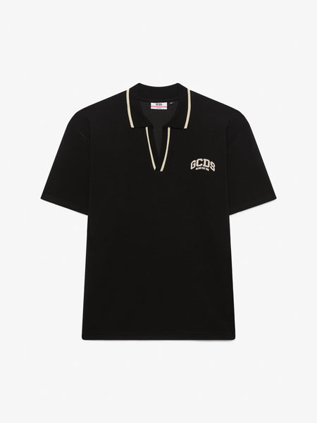 Logo Lounge Piquet Polo Black | GCDS Official Website
