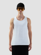 Ribbed Logo Lounge Tank Top - White | GCDS