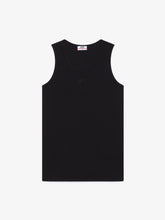 Ribbed Logo Lounge Tank Top - Black | GCDS