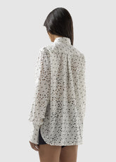 Embroidered Shirt with All-Over Logo - ALL FULL PRICE | GCDS