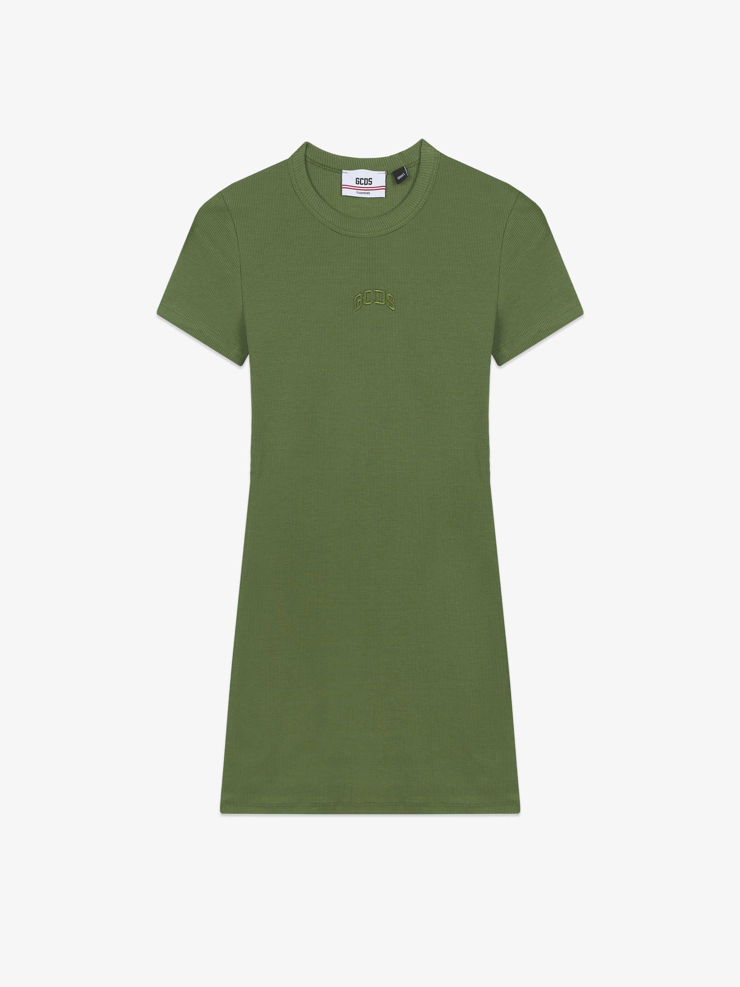 GCDS Rib Logo Lounge Dress in Green - size L GCDS Rib Logo Lounge Dress in Green - size L