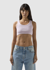 Ribbed Logo Lounge Mini Crop Top - ALL FULL PRICE | GCDS