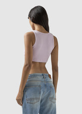 Ribbed Logo Lounge Mini Crop Top - ALL FULL PRICE | GCDS