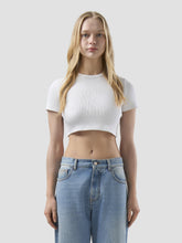 Ribbed Logo Lounge Crop T-shirt - ALL FULL PRICE | GCDS