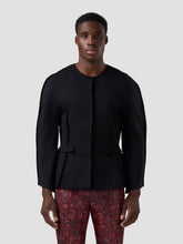 Round-Shoulder Jacket - Black | GCDS