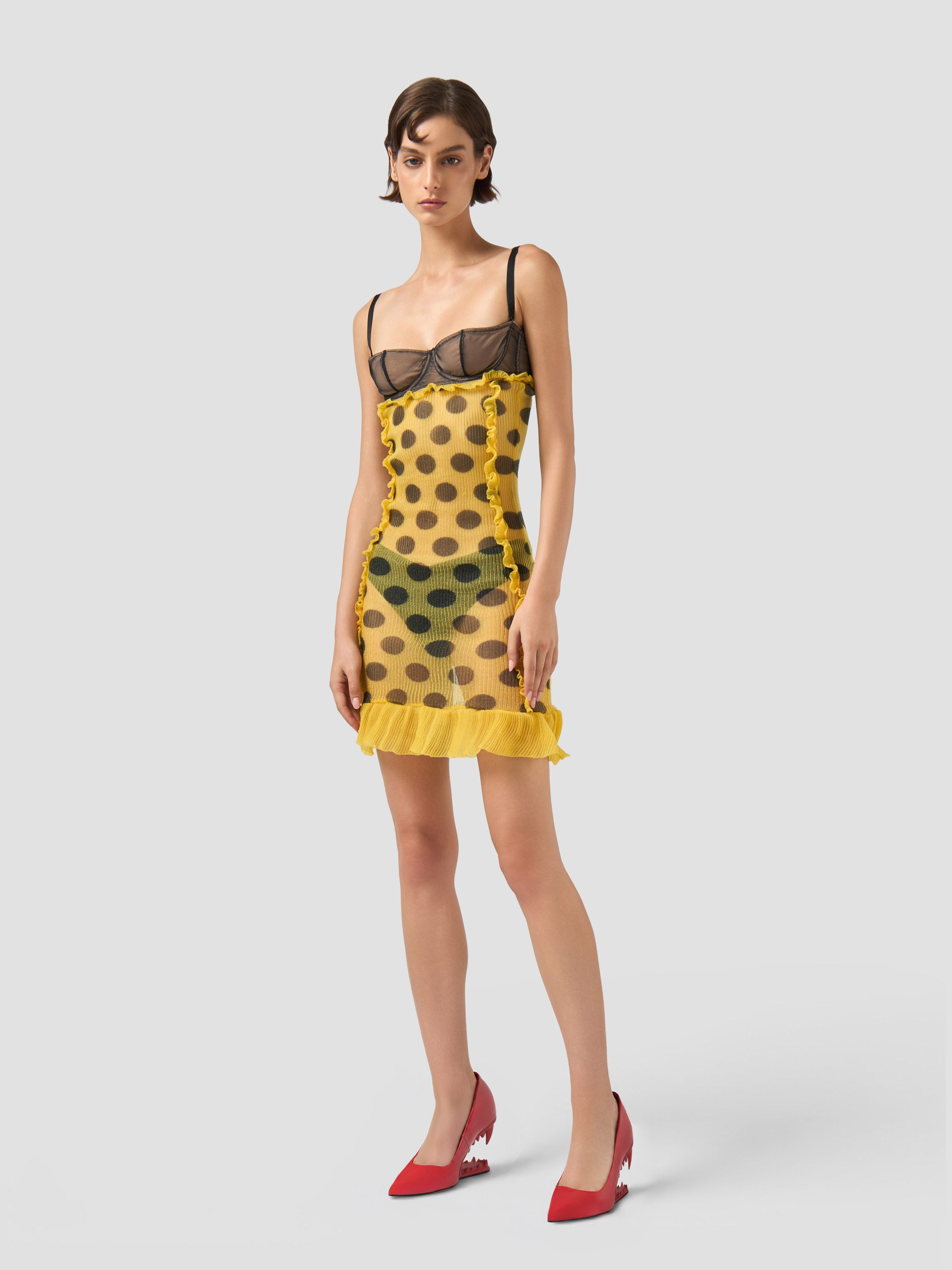 Medusa Knit Dress Yellow