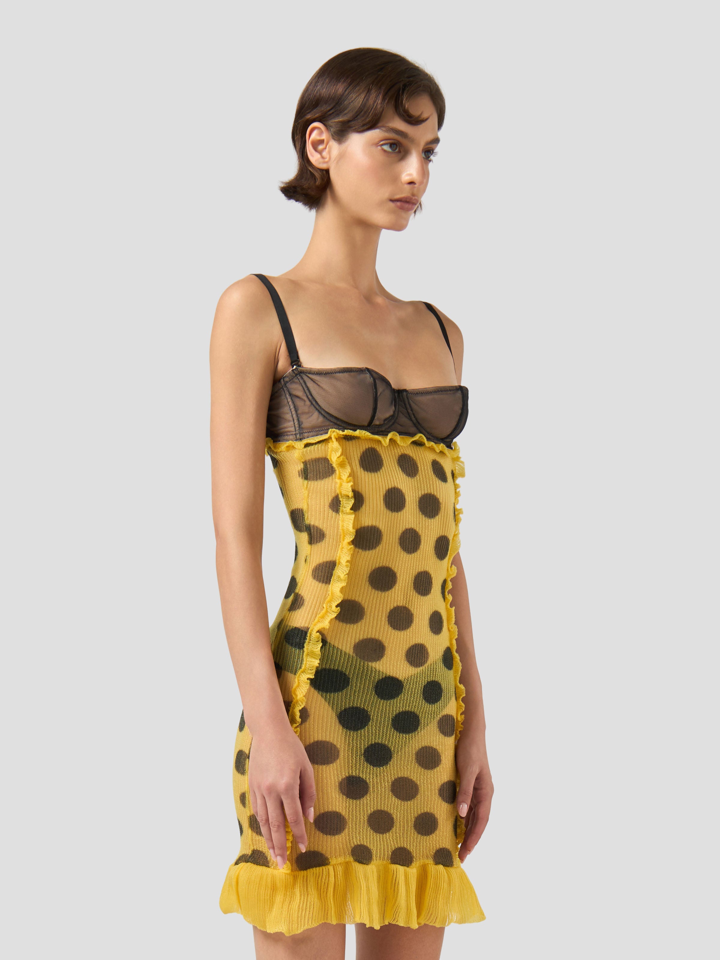 Medusa Knit Dress Yellow