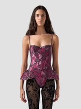 Python-Print Corset Bodysuit