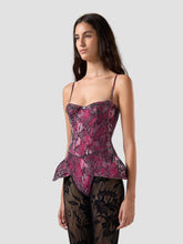 Python-Print Corset Bodysuit