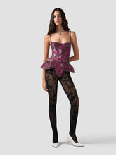 Python-Print Corset Bodysuit