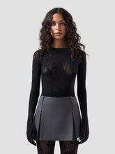 Body seamless con maniche a guanto e logo - Abbigliamento Donna | GCDS